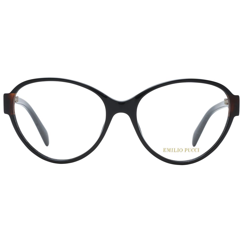 Lunettes (Monture) en plastique noir Emilio Pucci