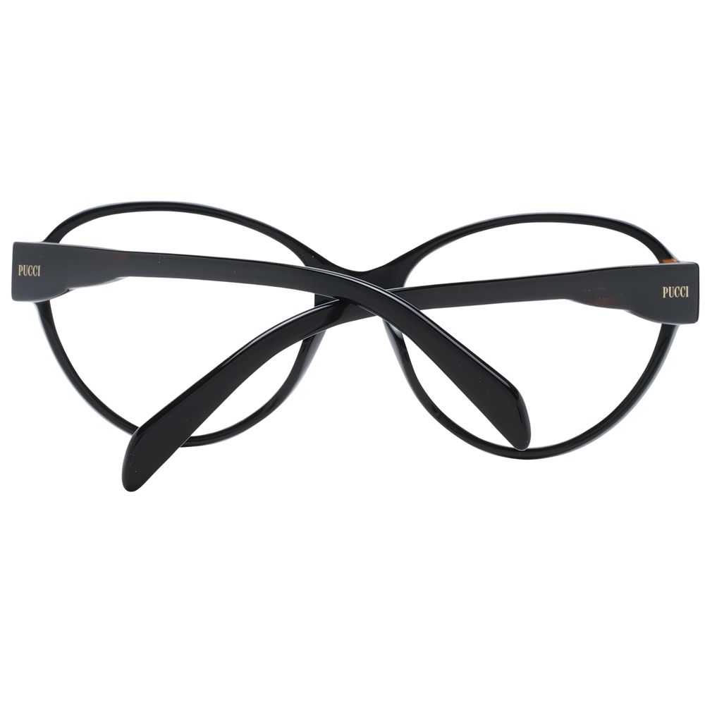 Lunettes (Monture) en plastique noir Emilio Pucci
