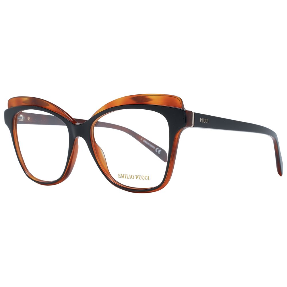 Lunettes (montures) en plastique marron Emilio Pucci