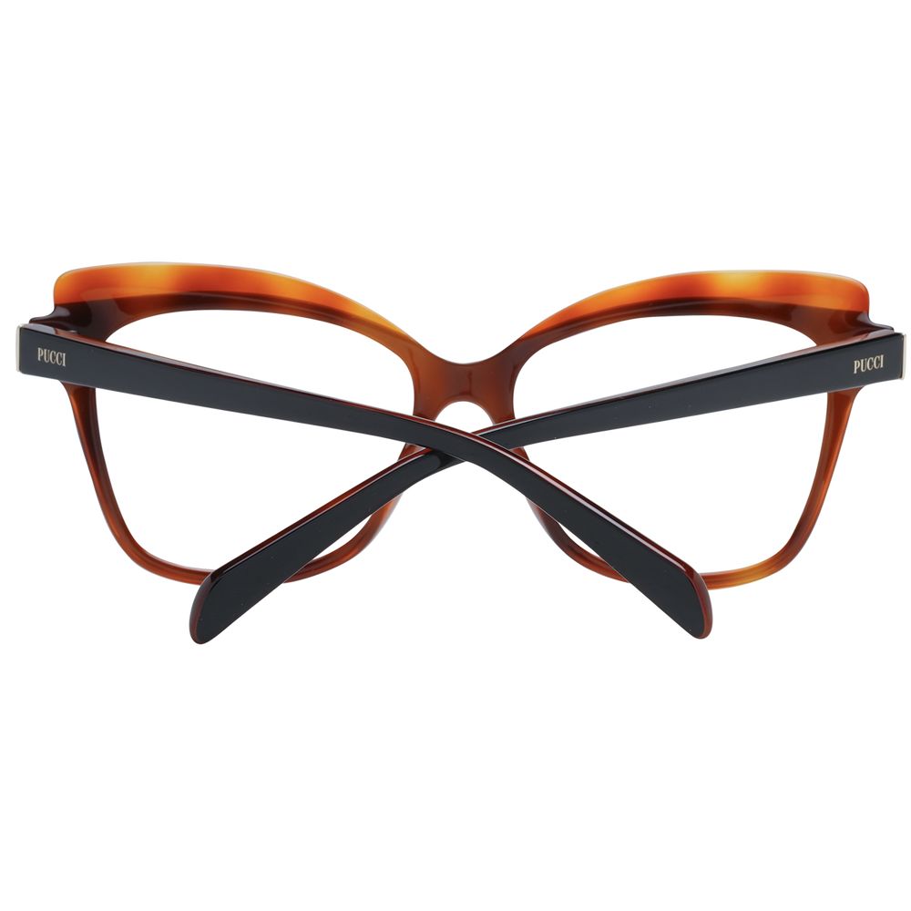 Lunettes (montures) en plastique marron Emilio Pucci