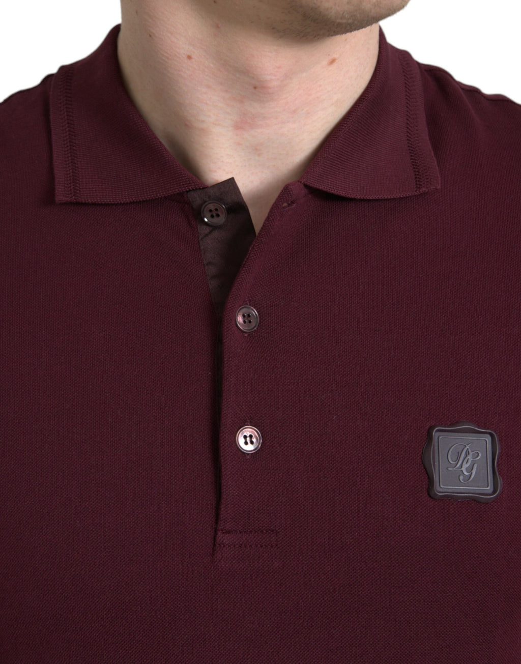 Dolce & Gabbana Red Polo Shirt for Men side view