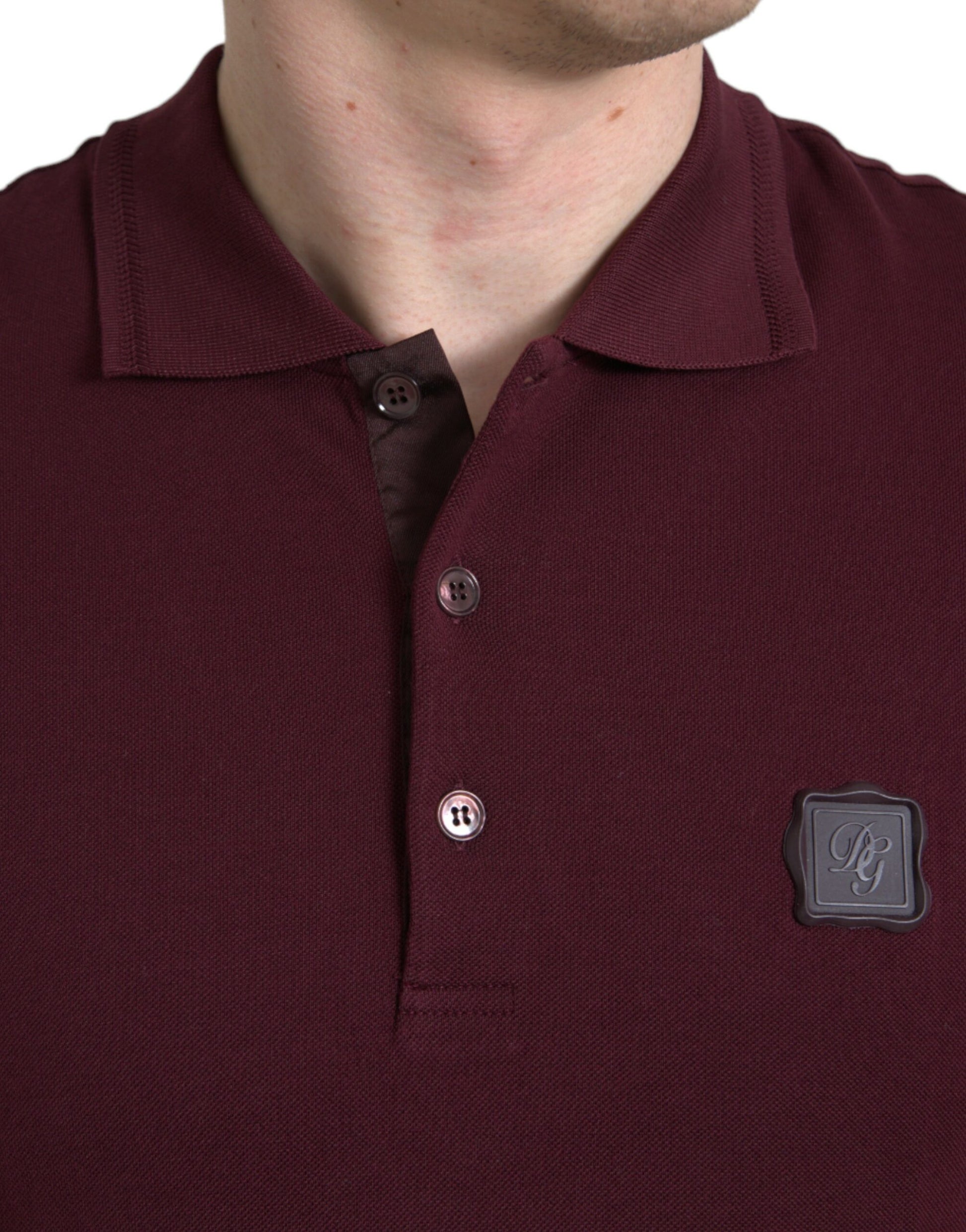 Dolce & Gabbana Red Polo Shirt for Men side view