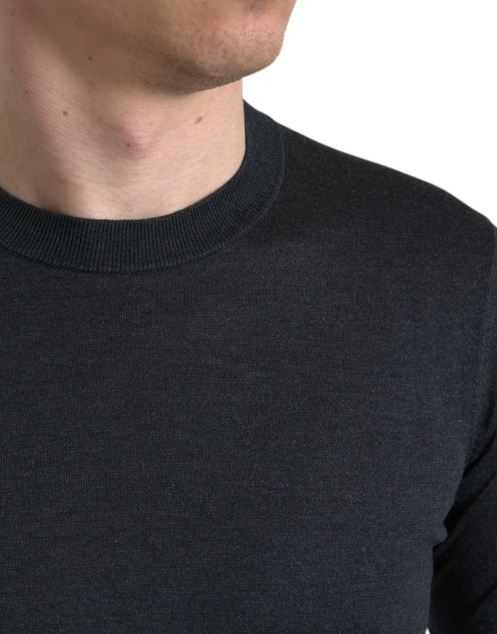 T-shirt Dolce & Gabbana gris foncé à col rond et manches courtes