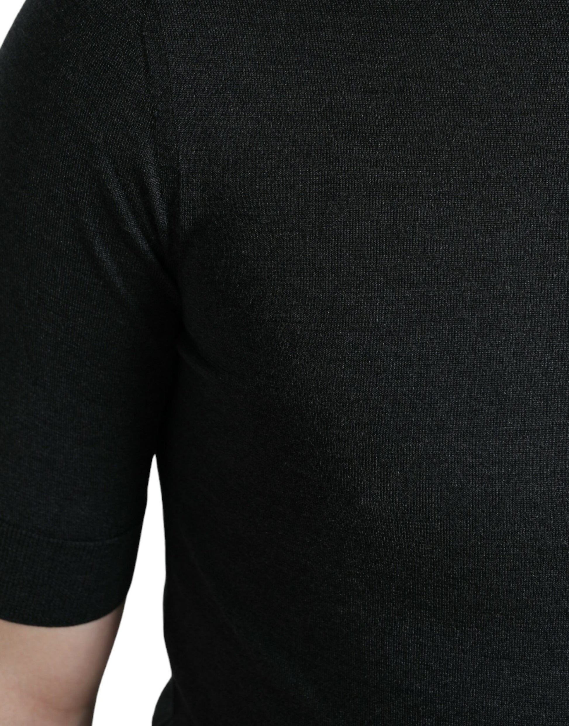 T-shirt Dolce & Gabbana gris foncé à col rond et manches courtes