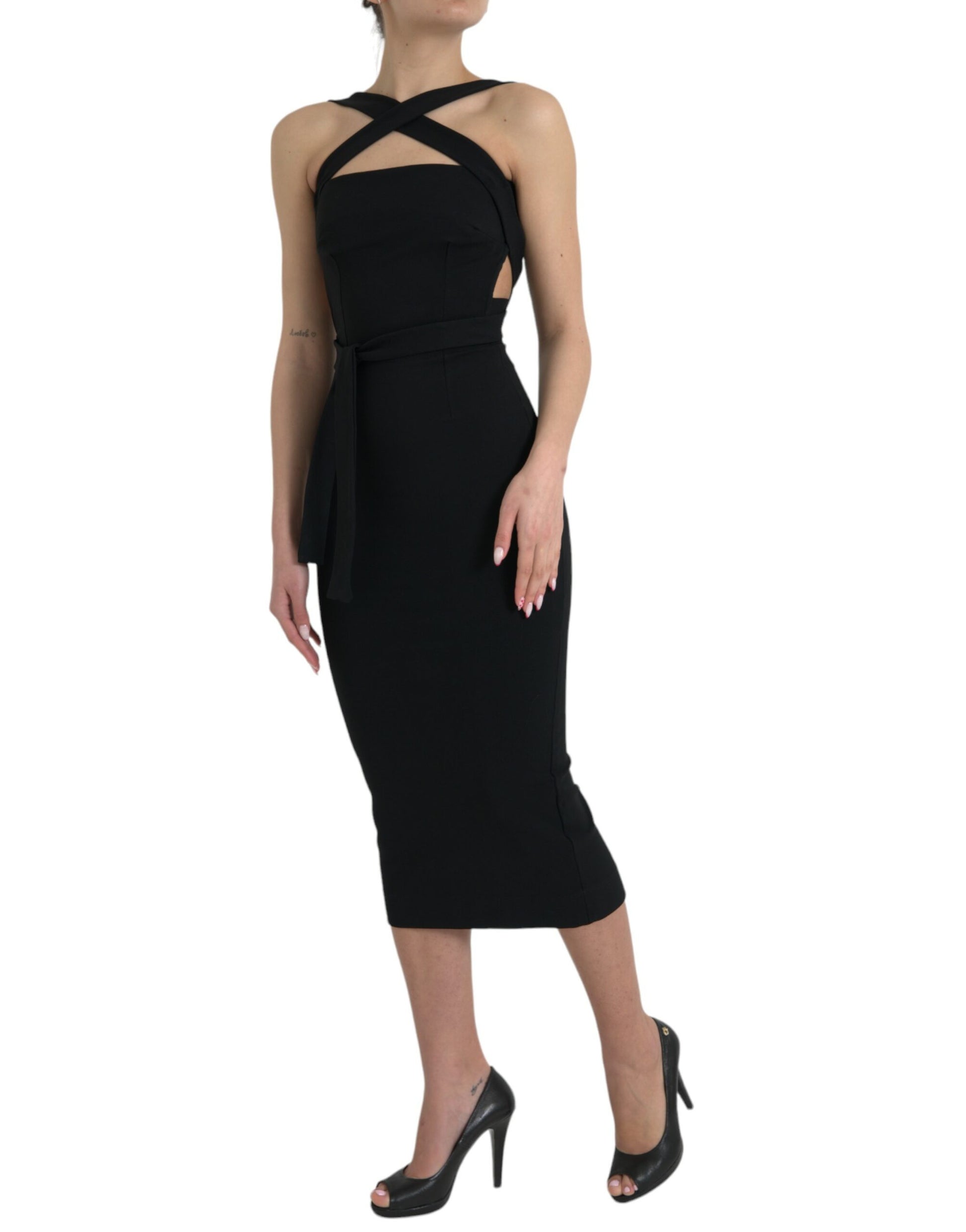 Dolce & Gabbana Black Midi Dress for Women alternate view