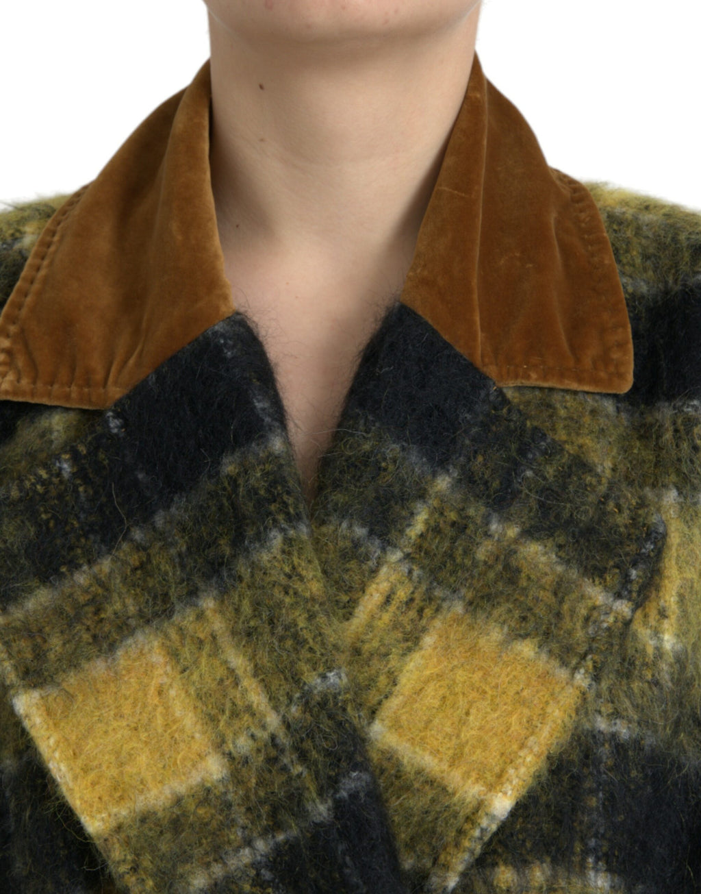 Dolce & Gabbana Yellow Full Length Jacket for Women side view