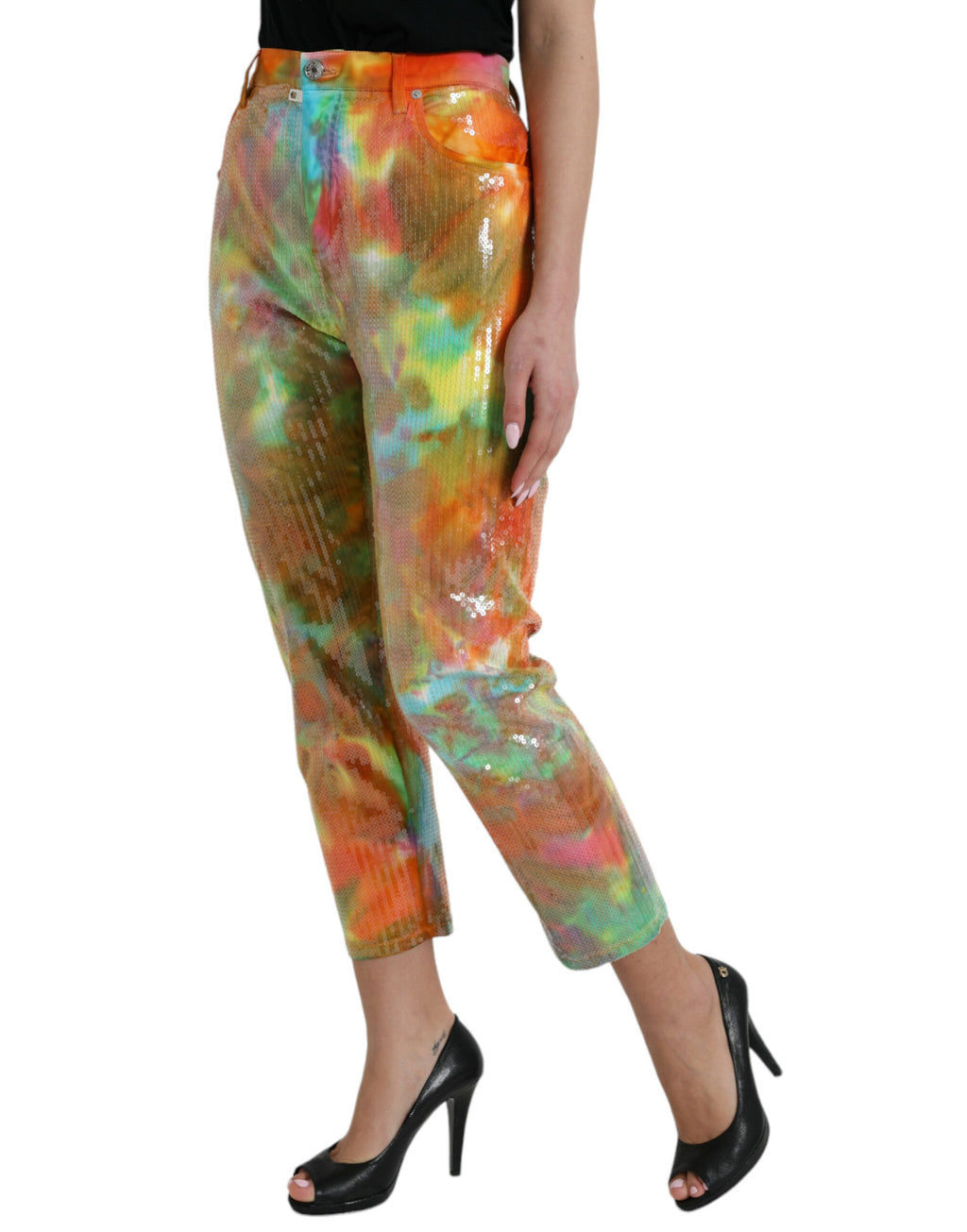 Dolce & Gabbana Multicolor Cropped Pants for Women alternate view