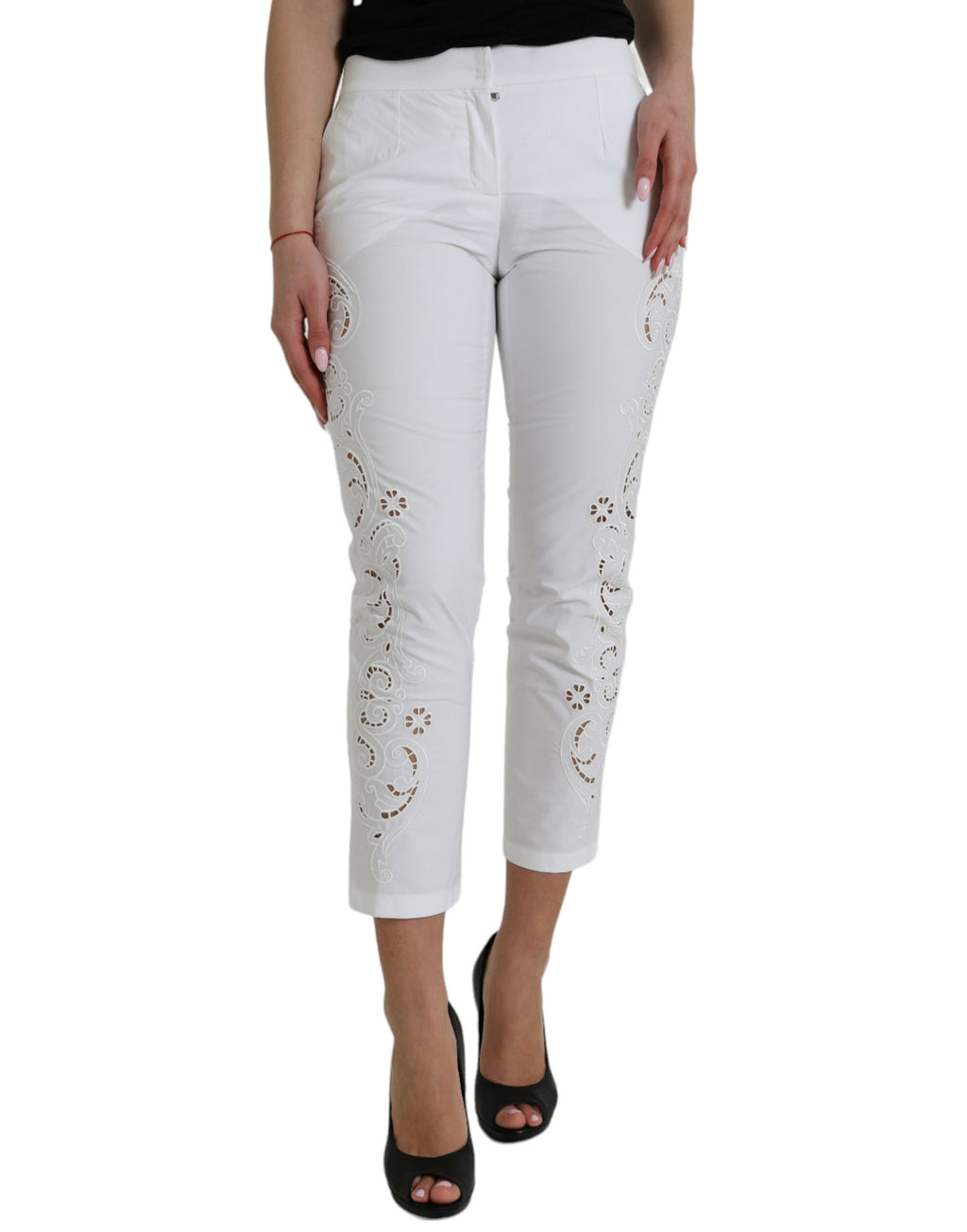 Dolce & Gabbana White Cropped Pants for Women