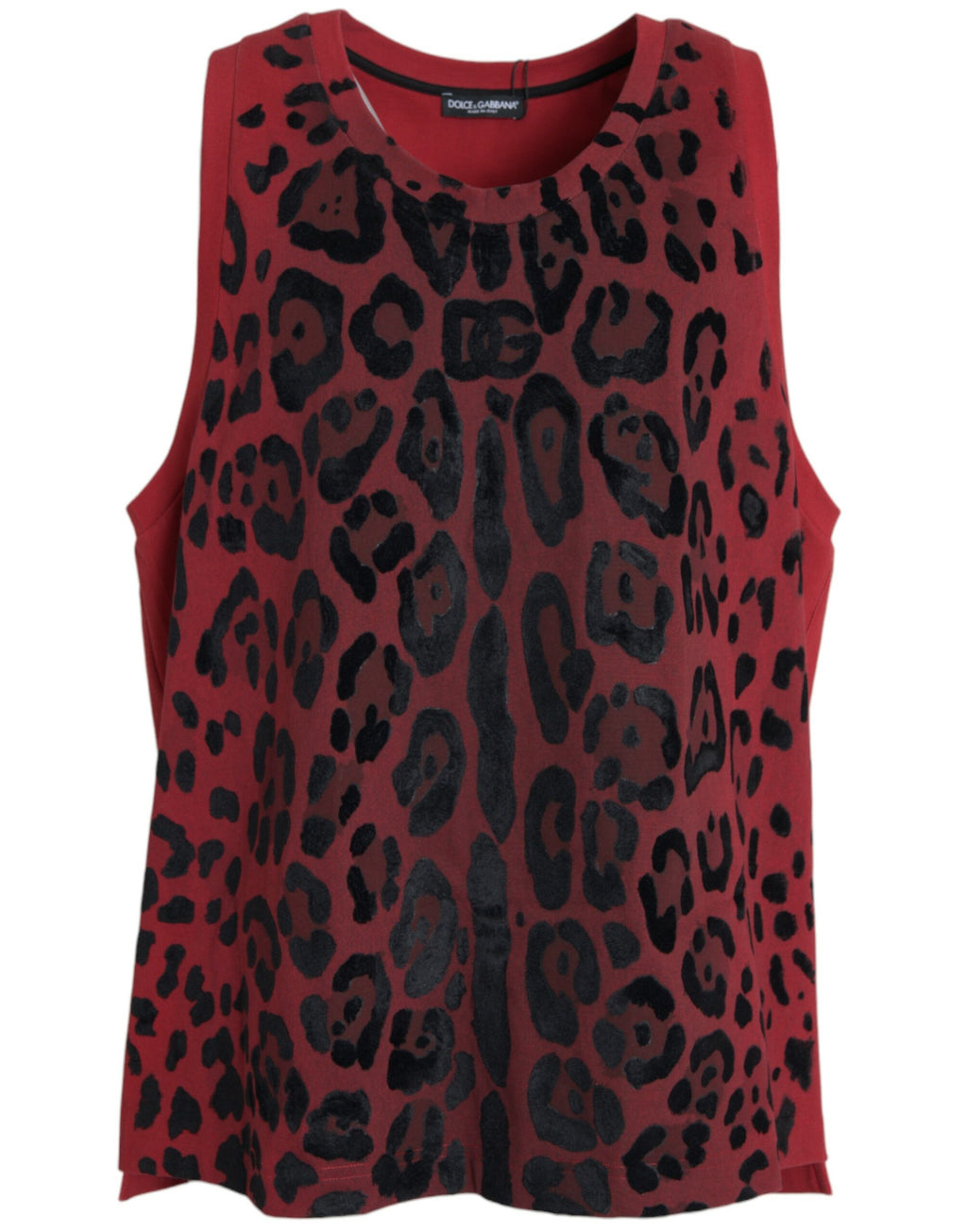 Dolce & Gabbana Red Sleeveless T-Shirt for Men