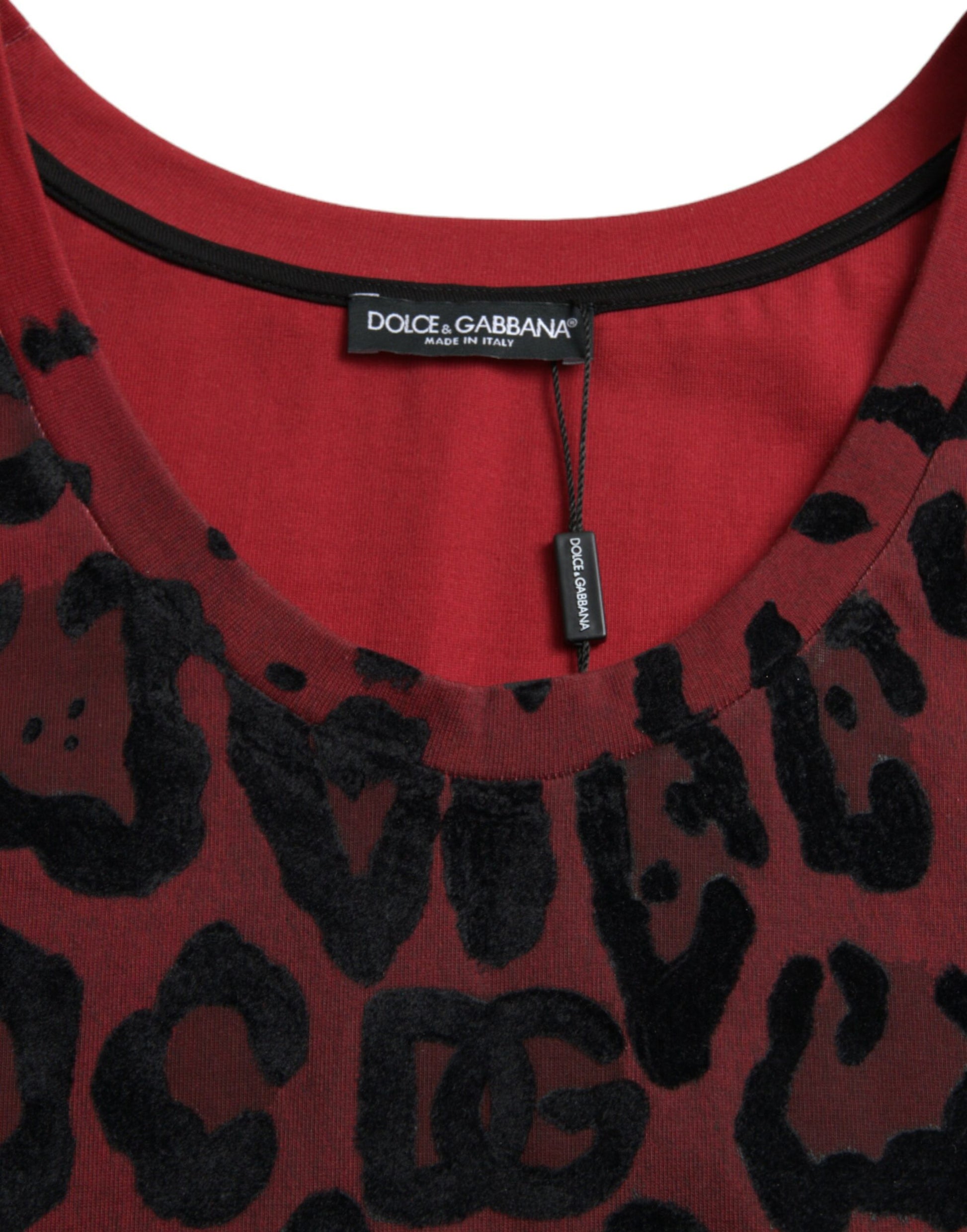 Dolce & Gabbana Red Sleeveless T-Shirt for Men detail view