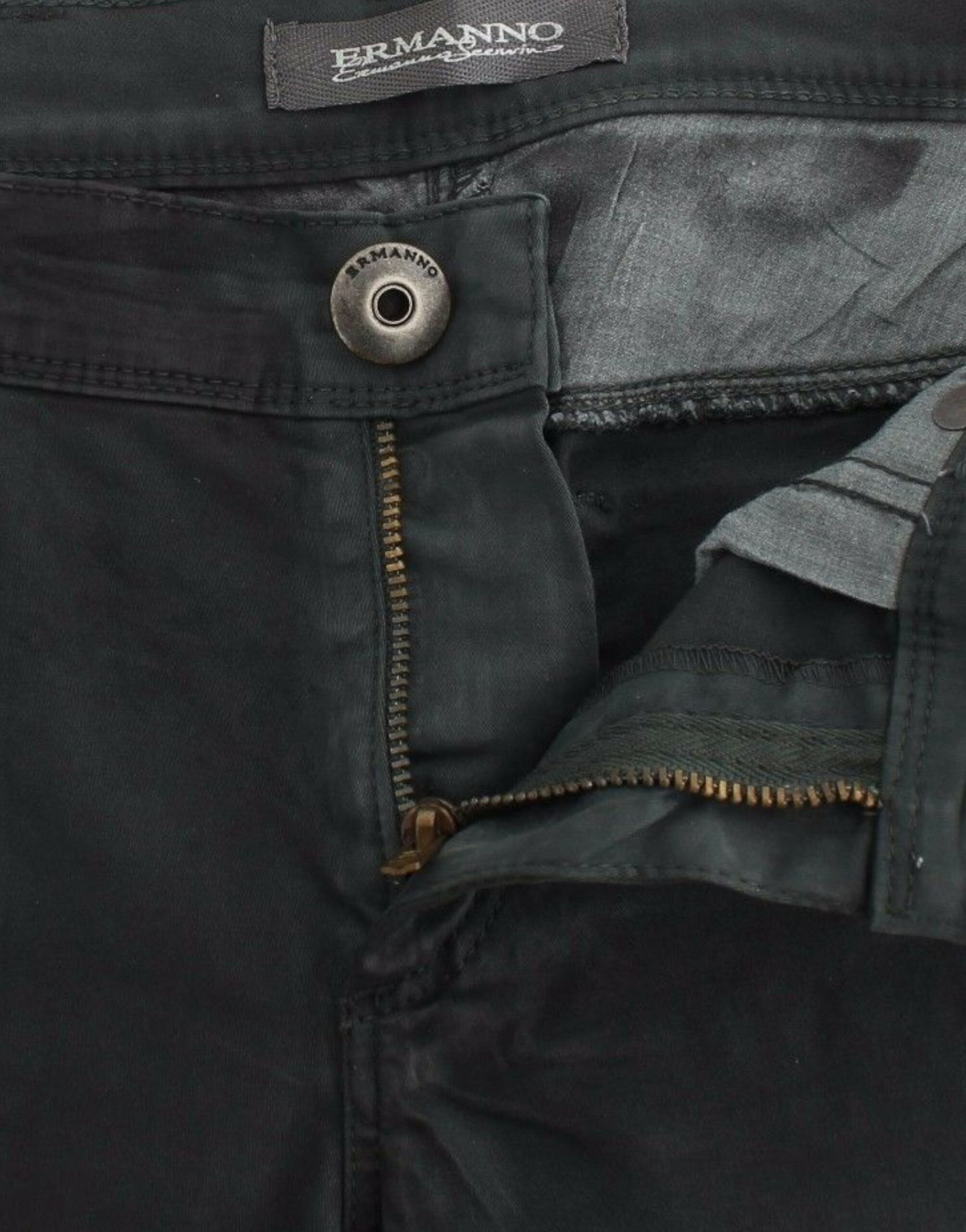 Ermanno Scervino Green Slim Jeans Denim Pants Straight Leg Stretch