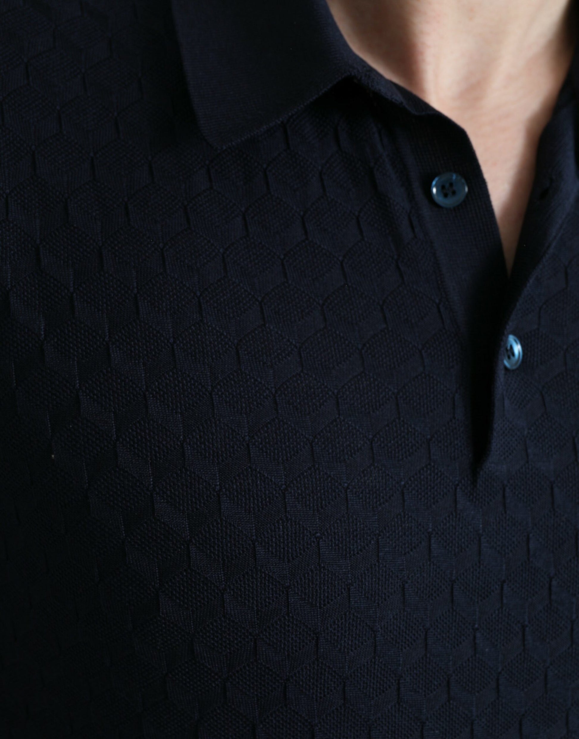 Dolce & Gabbana Blue Polo Shirt for Men side view