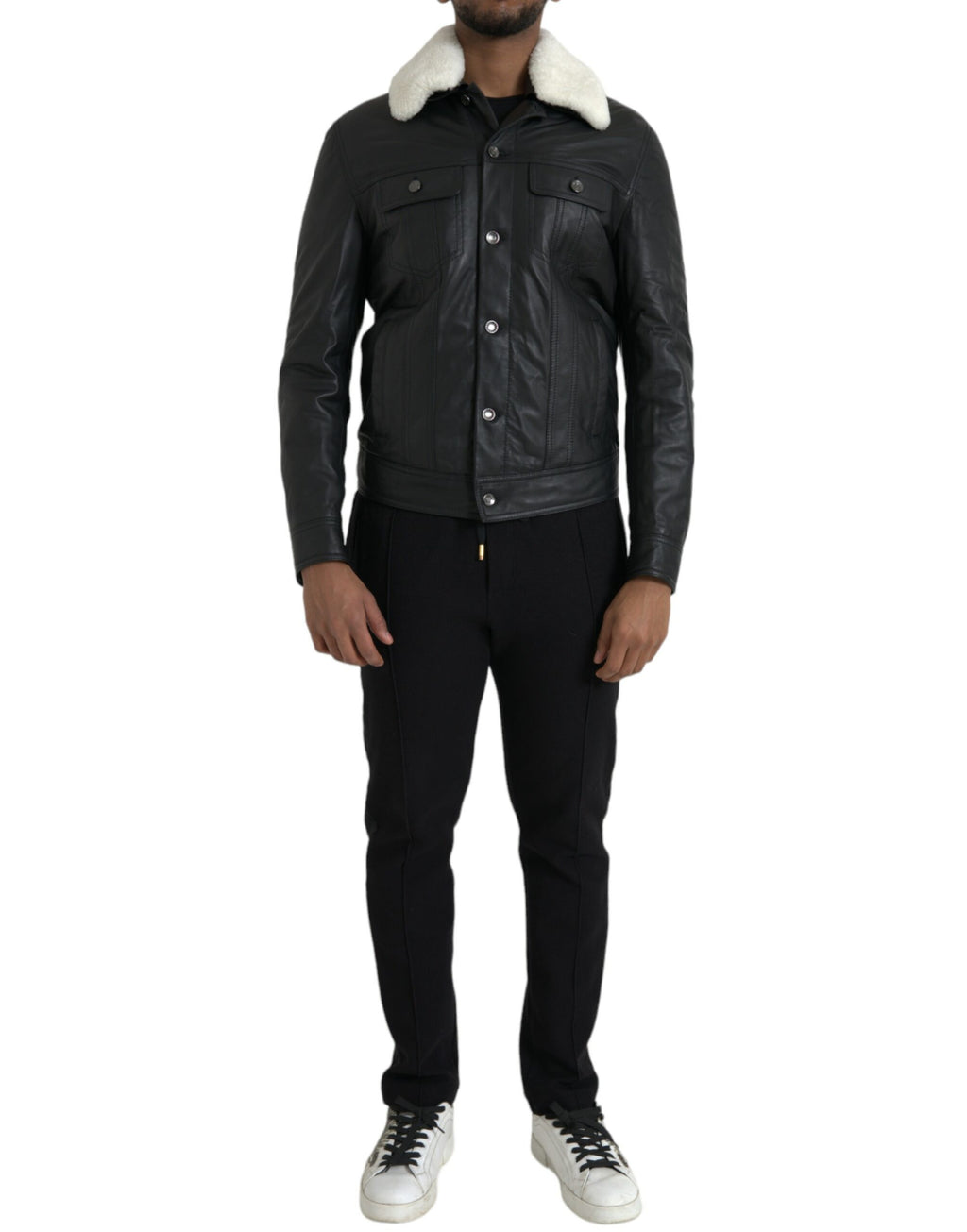 Dolce & Gabbana Black Biker Jackets for Men alternate view