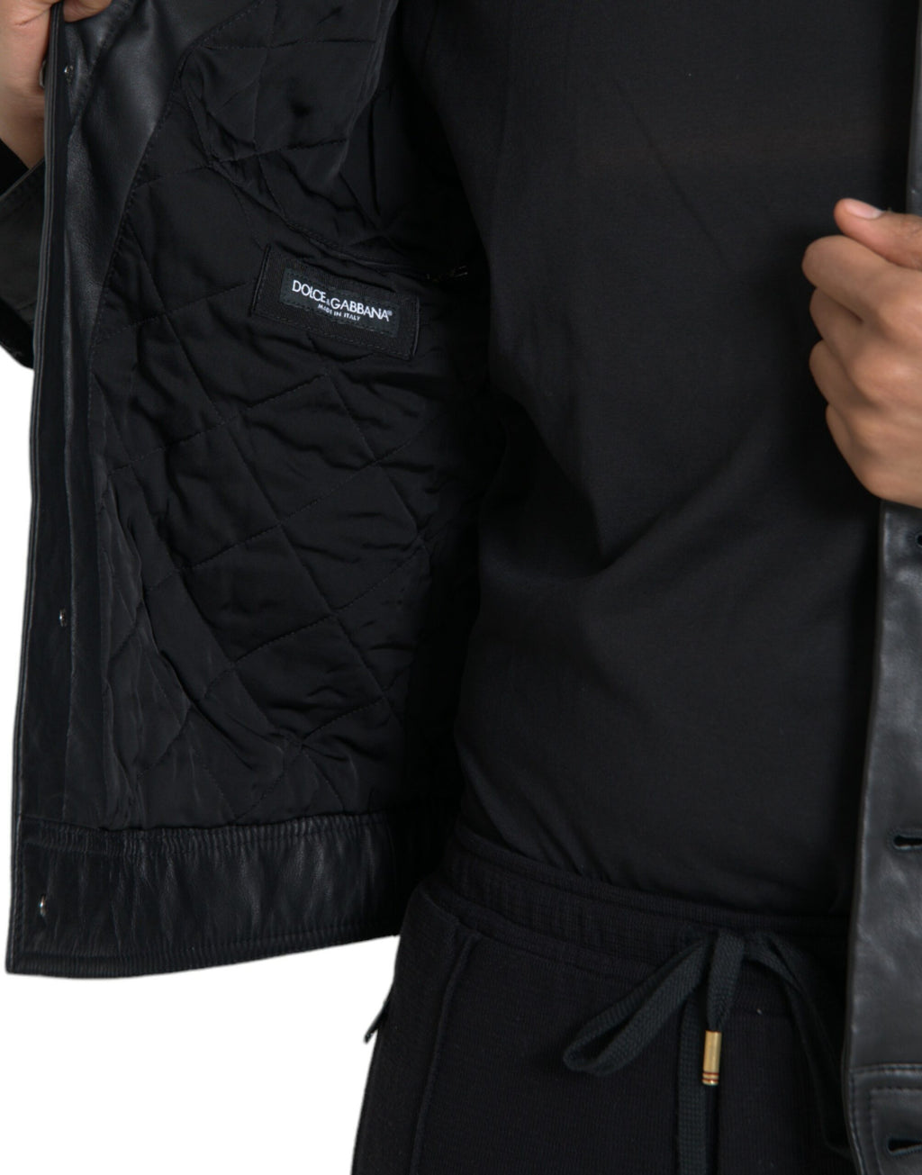 Dolce & Gabbana Black Biker Jackets for Men additional view