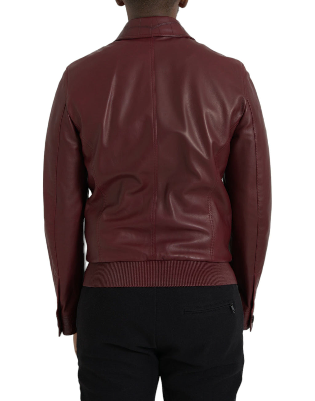 Dolce & Gabbana Red Biker Jackets for Men detail view