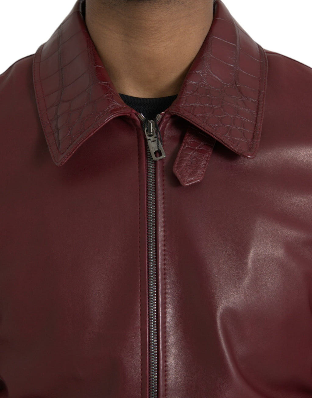 Dolce & Gabbana Red Biker Jackets for Men side view
