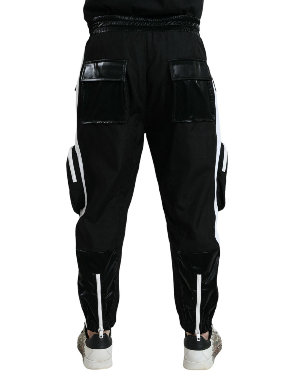 Dolce & Gabbana Pantalon de survêtement cargo en nylon noir pour homme