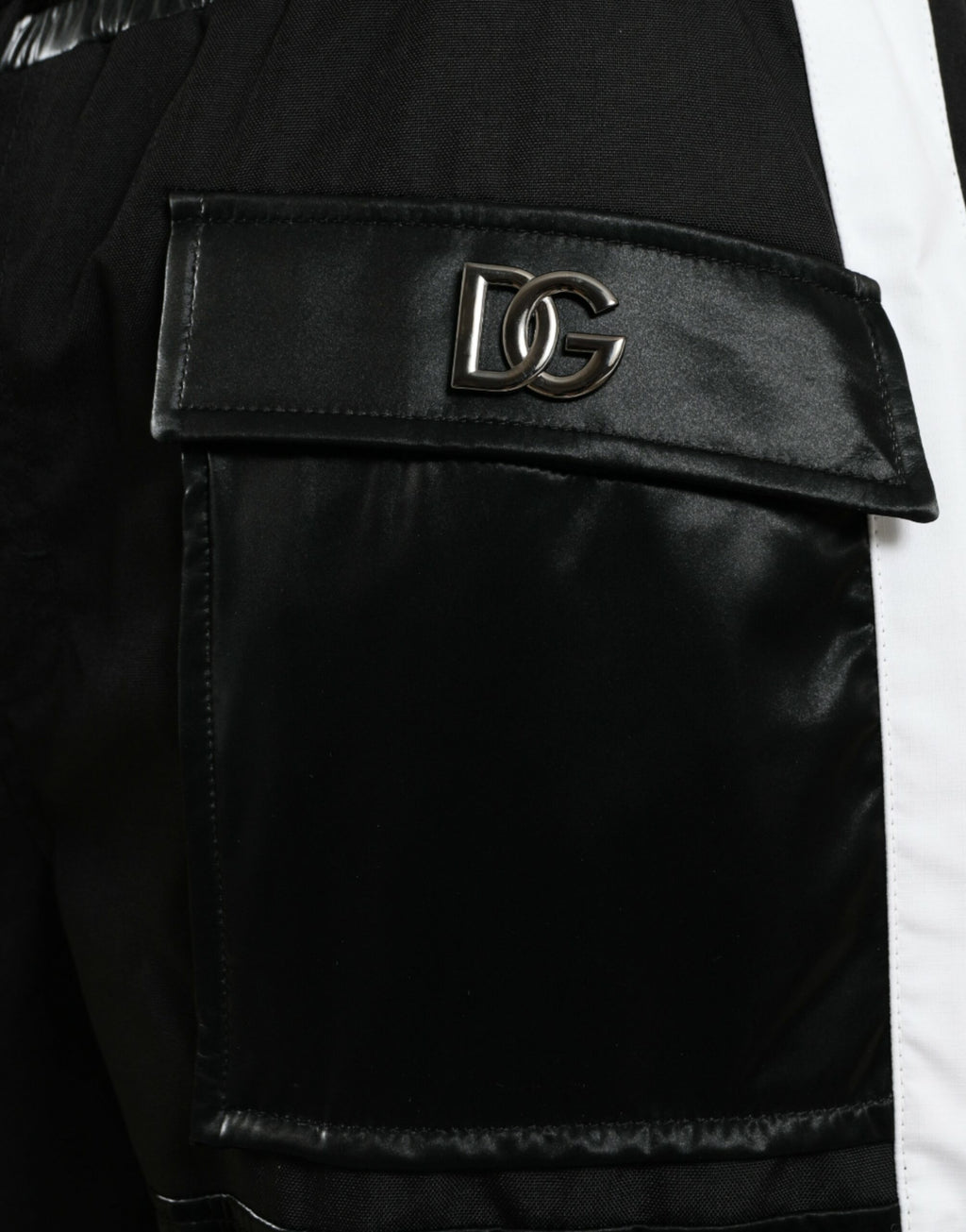 Dolce & Gabbana Pantalon de survêtement cargo en nylon noir pour homme