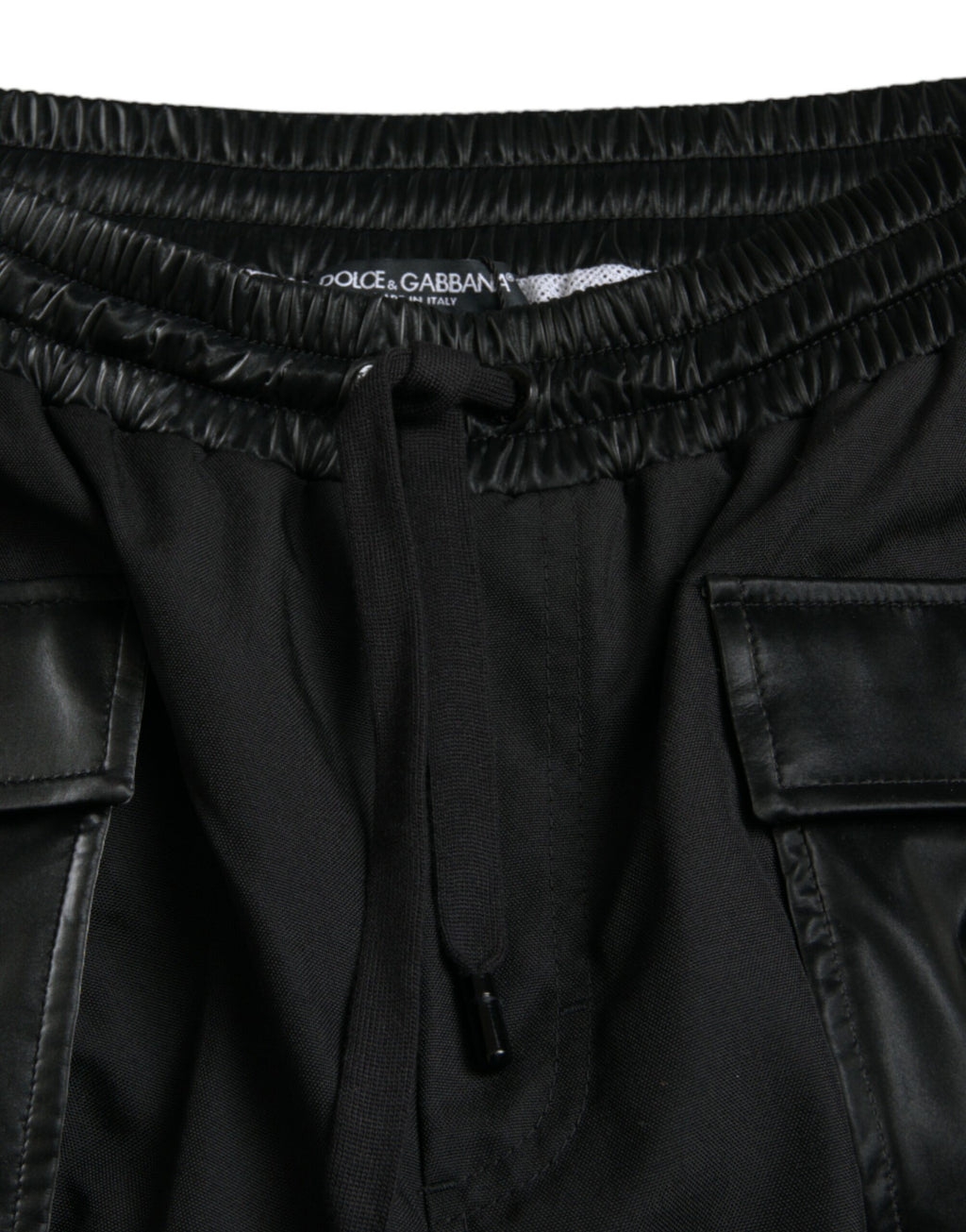 Dolce & Gabbana Pantalon de survêtement cargo en nylon noir pour homme