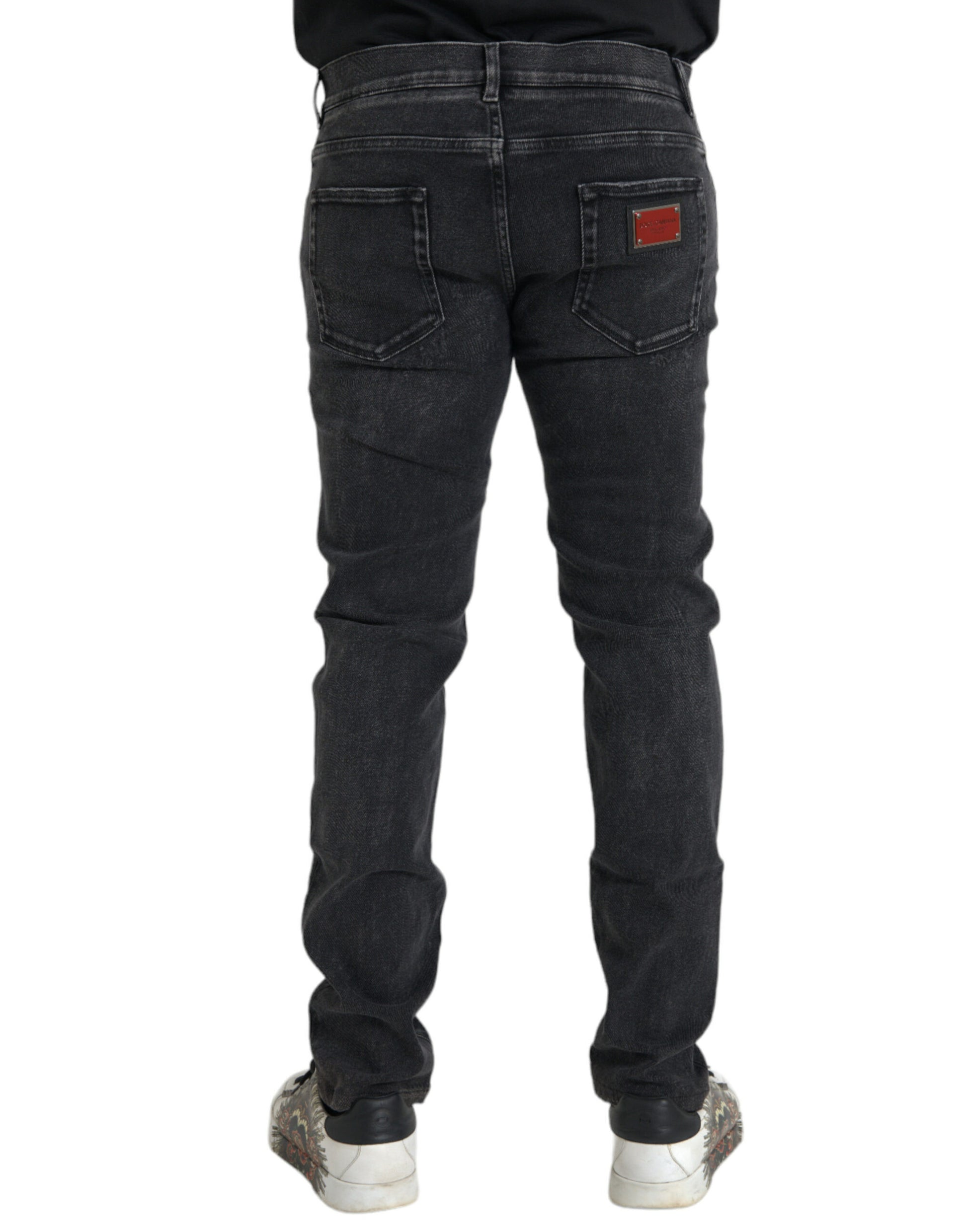Dolce & Gabbana Grey Skinny Jeans for Men detail view
