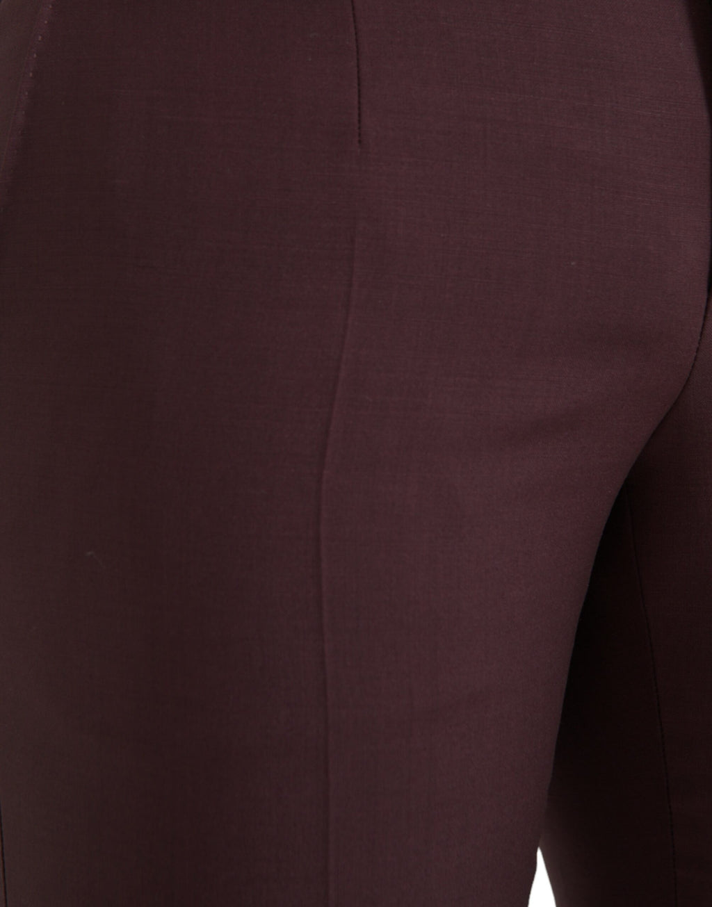 Pantalon habillé homme coupe ajustée en laine bordeaux Dolce & Gabbana