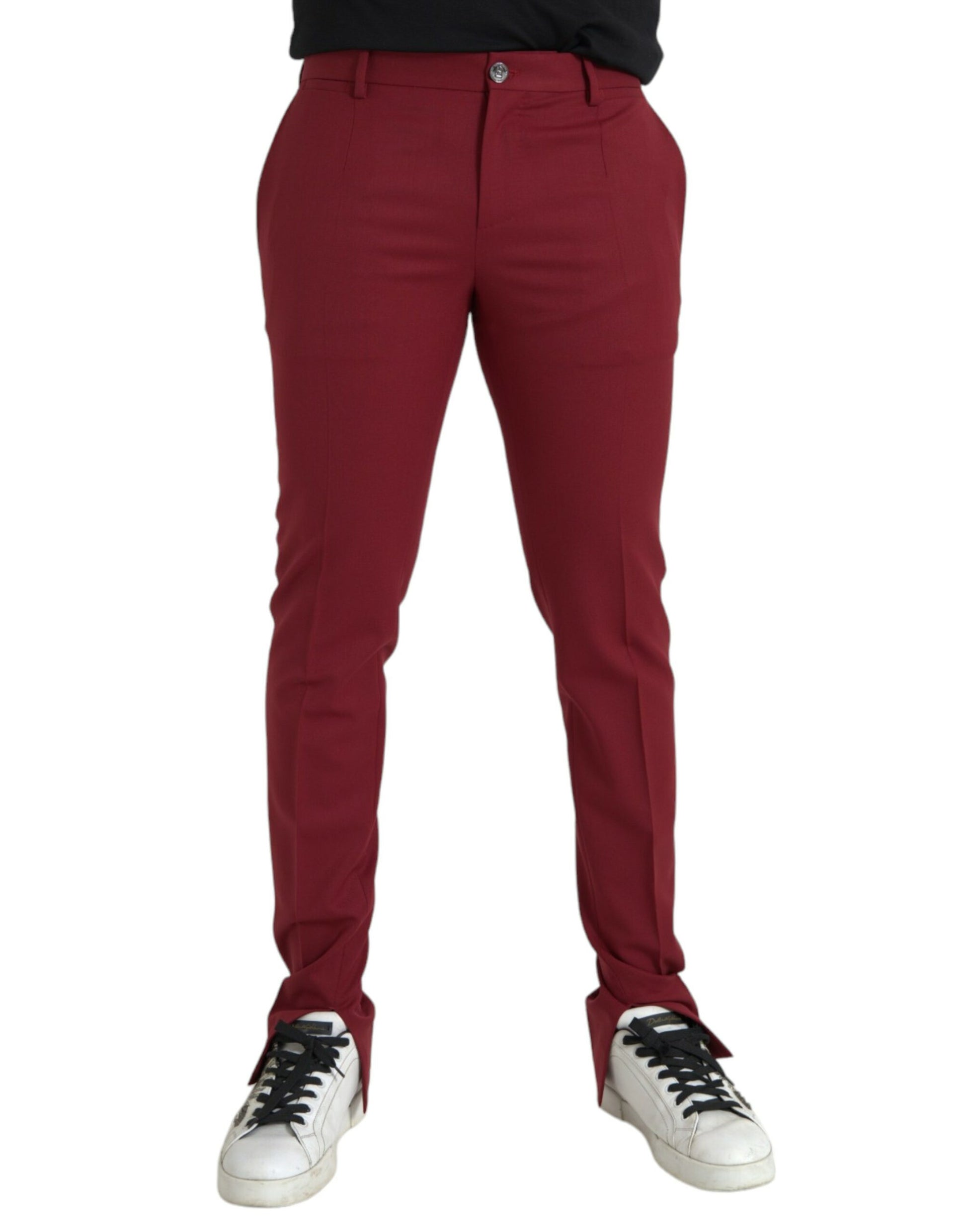 Dolce & Gabbana Red Dress Pants for Men