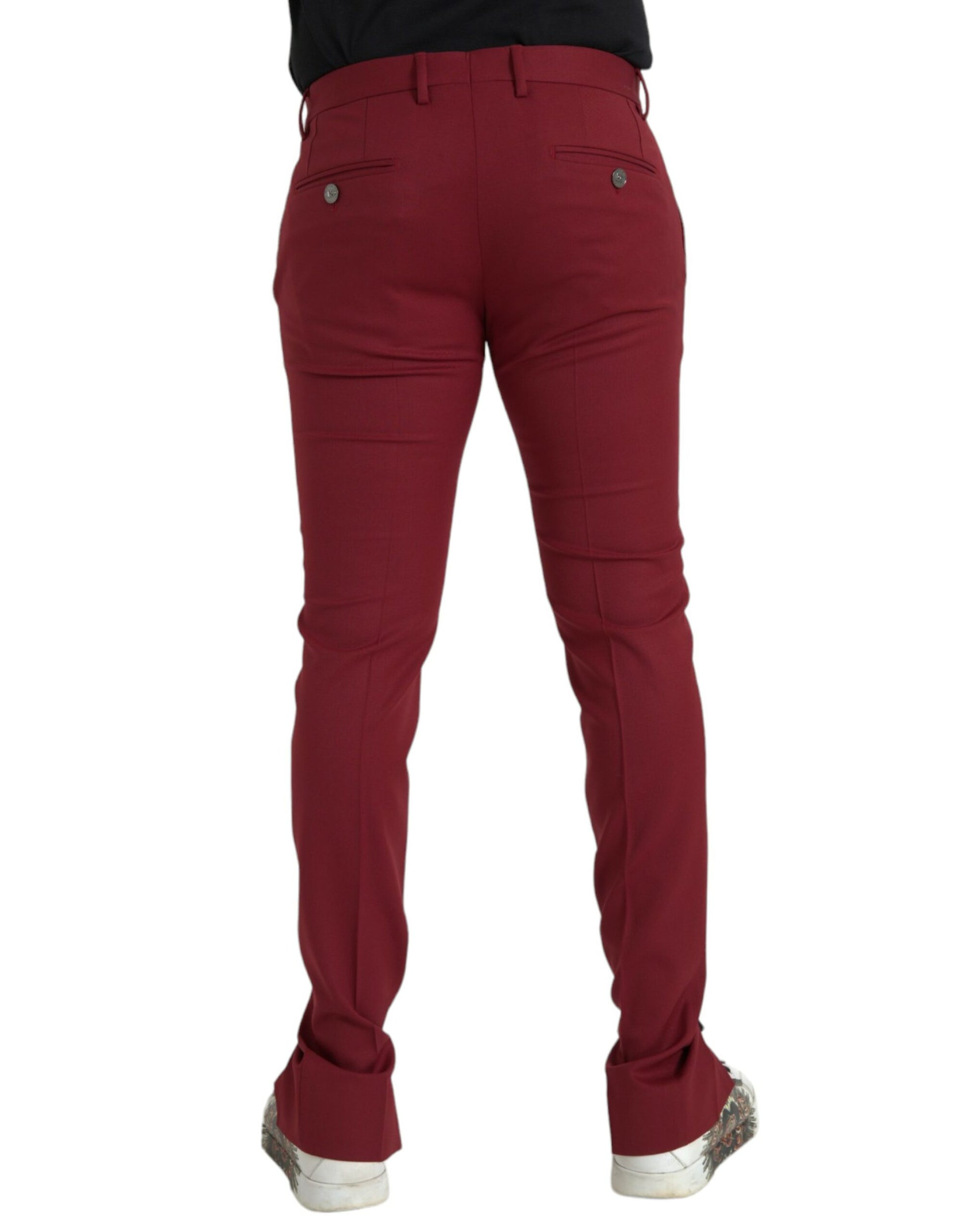 Dolce & Gabbana Red Dress Pants for Men detail view