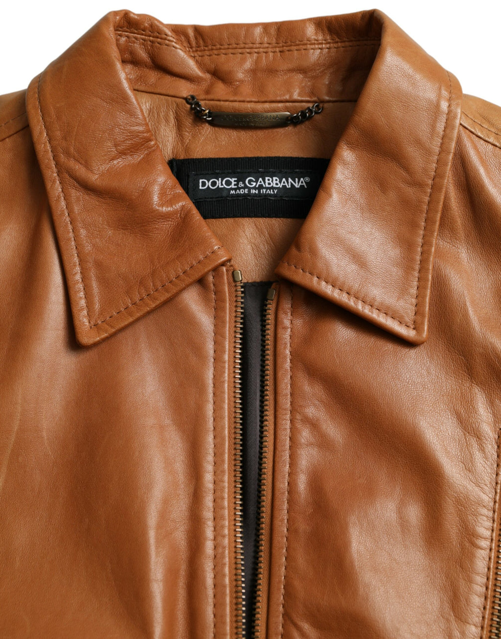 Dolce & Gabbana Brown Leather Jackets for Men additional view