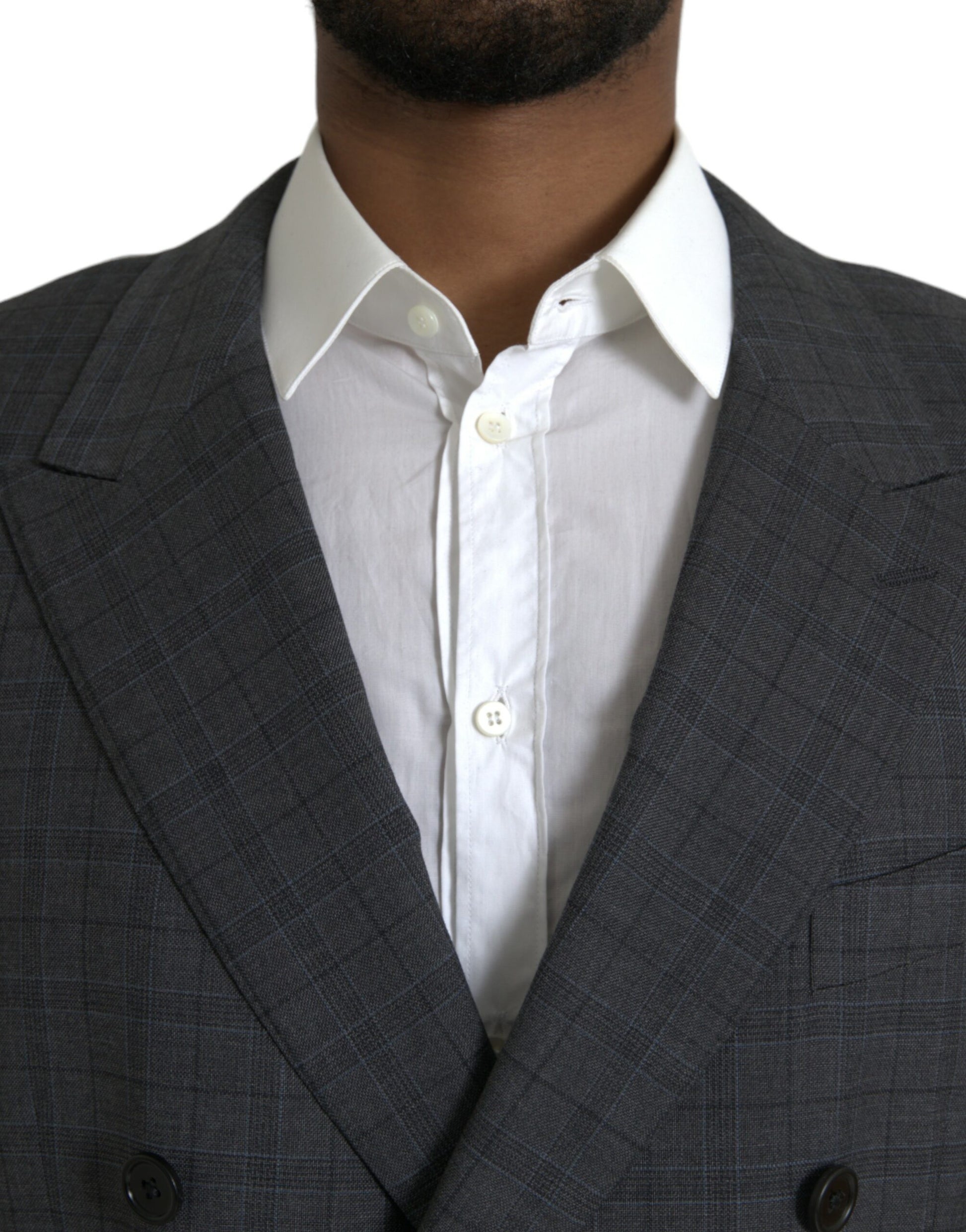 Dolce & Gabbana Grey Two Piece Suits for Men side view