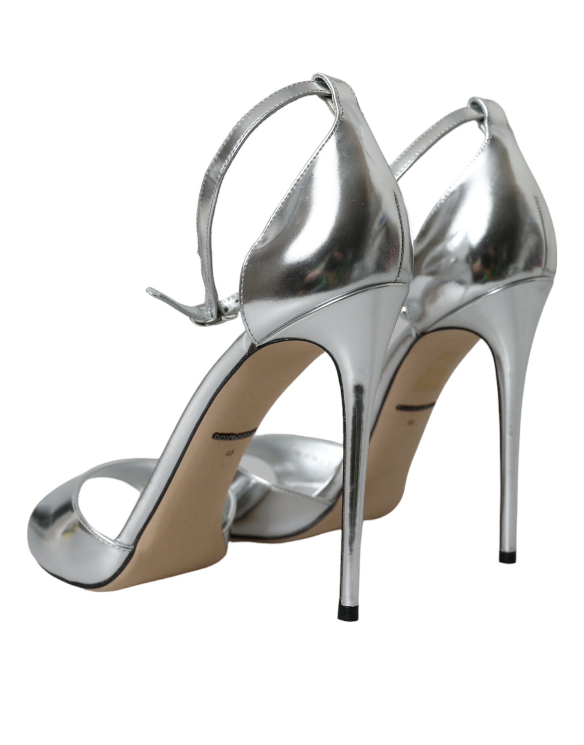 Dolce & Gabbana Silver Stiletto Heels for Women side view