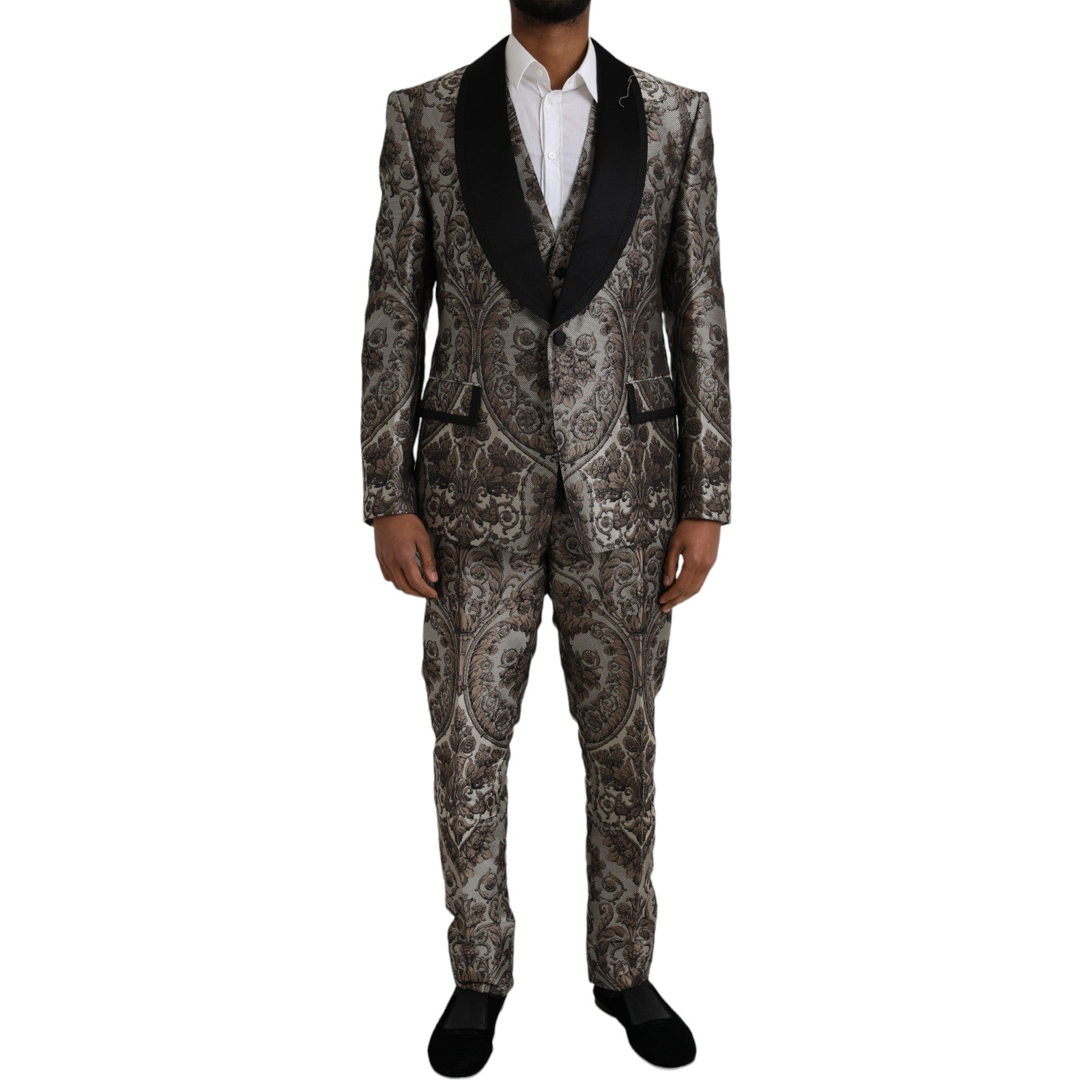 Dolce & Gabbana Brown Three Piece Suits for Men