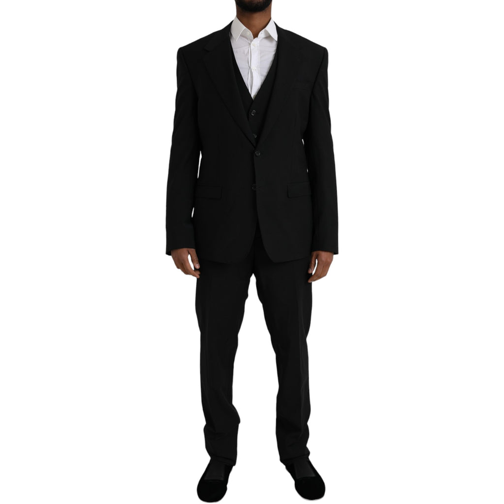 Dolce & Gabbana Black Three Piece Suits for Men