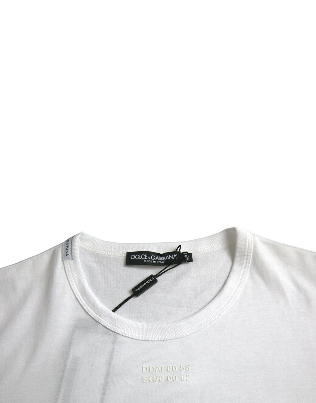 T-shirt Dolce & Gabbana en coton blanc à manches courtes et poche