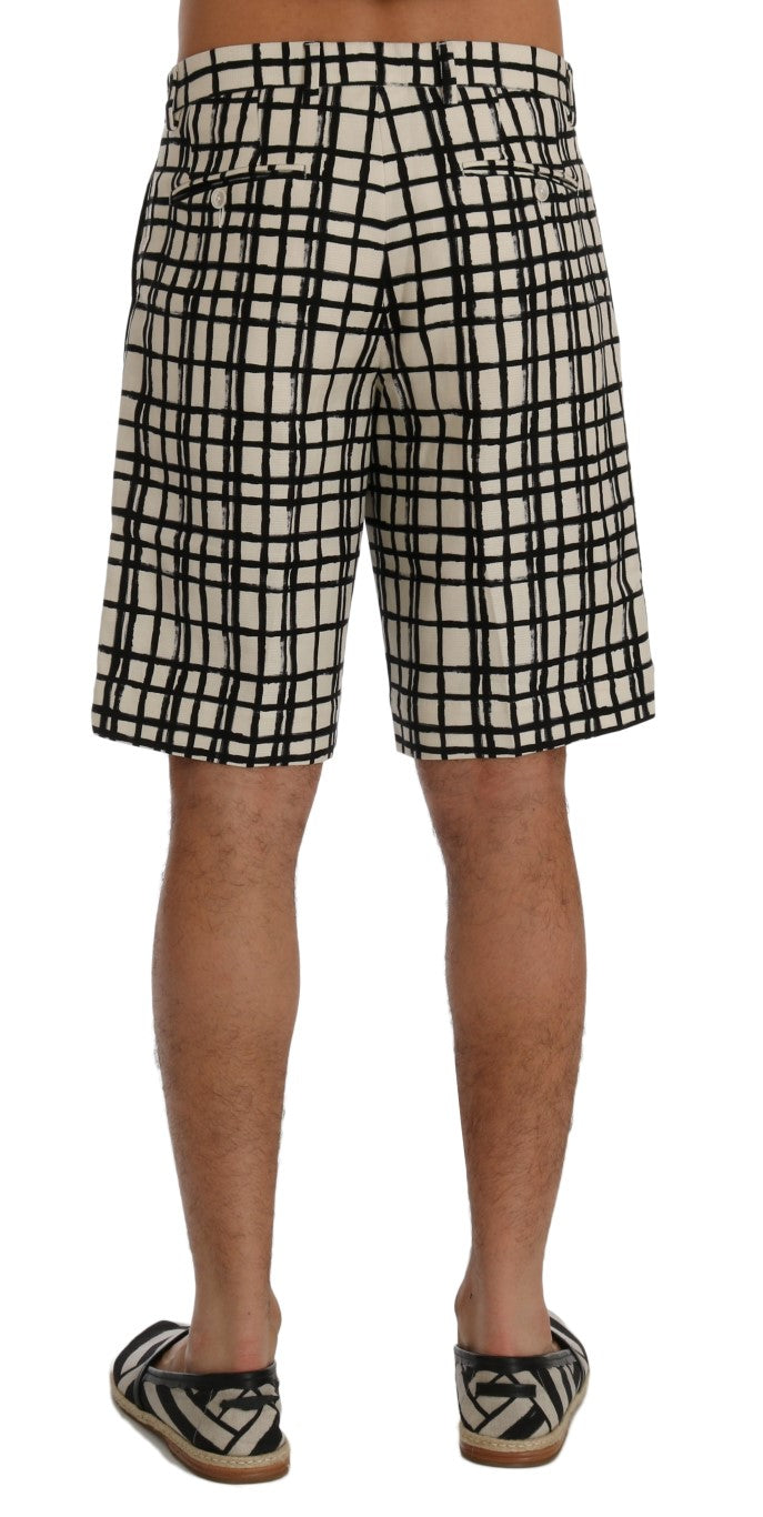 Shorts décontractés rayés noir et blanc Dolce & Gabbana