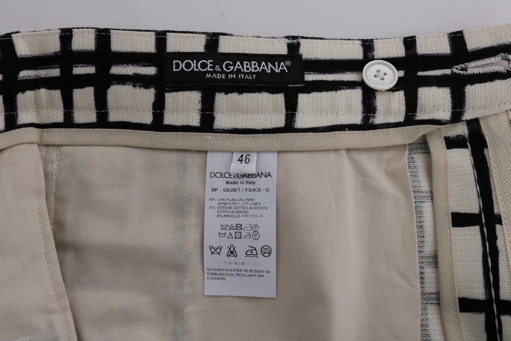 Shorts décontractés rayés noir et blanc Dolce & Gabbana
