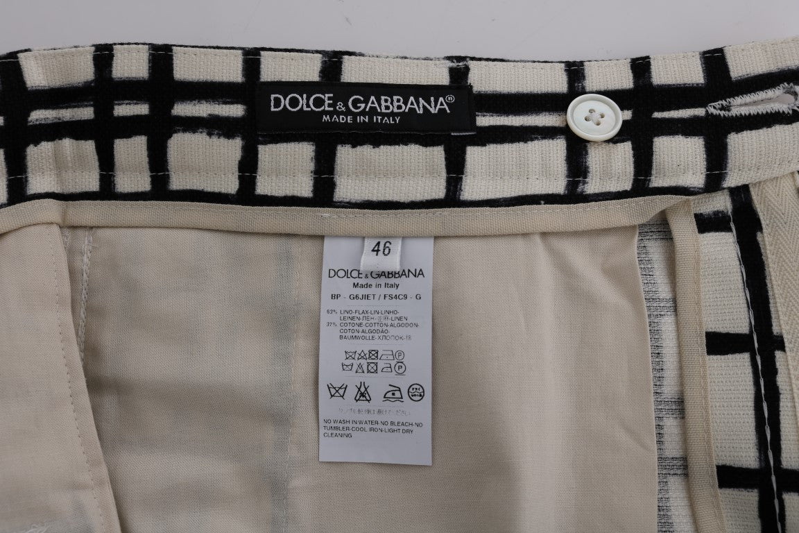 Shorts décontractés rayés noir et blanc Dolce & Gabbana