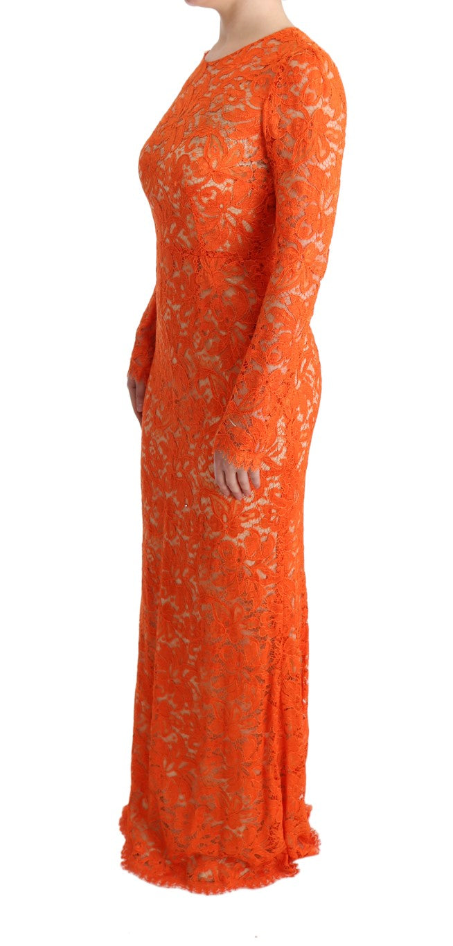 Dolce & Gabbana Orange Long Dress for Women alternate view