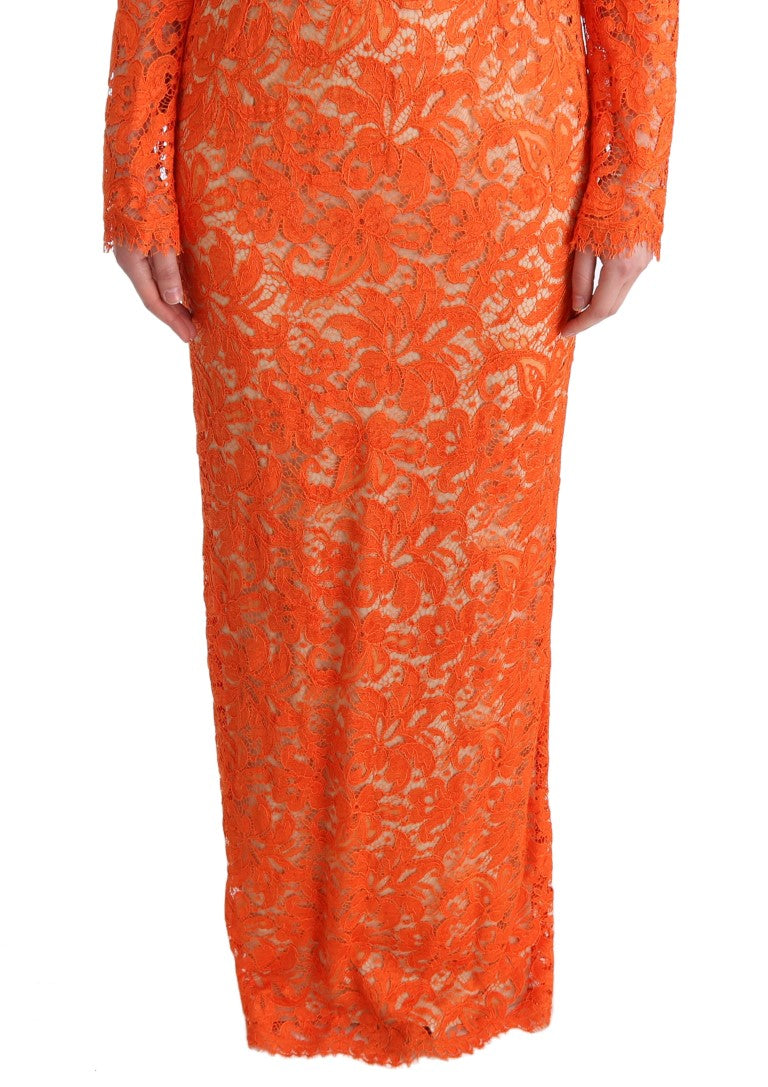 Dolce & Gabbana Orange Long Dress for Women additional view