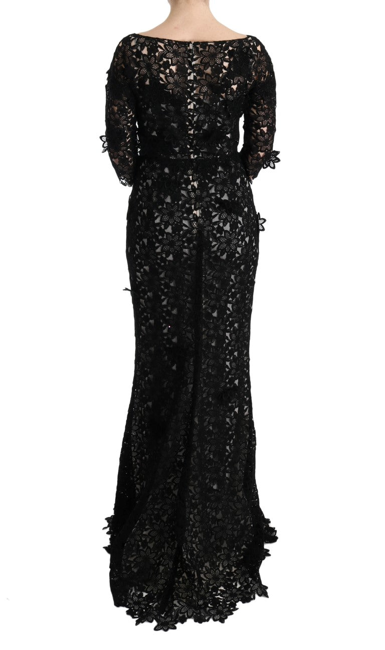 Dolce & Gabbana Black Long Dress for Women detail view