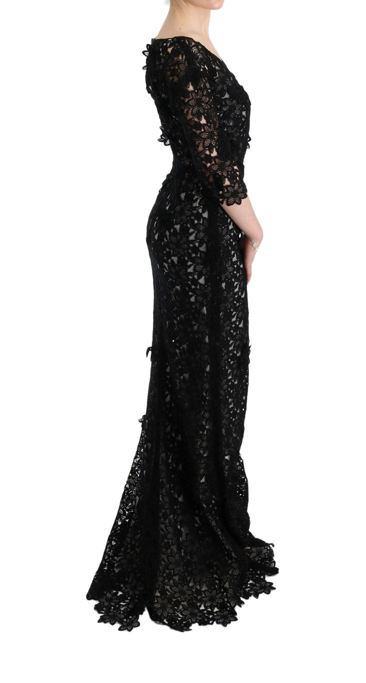 Dolce & Gabbana Black Long Dress for Women side view