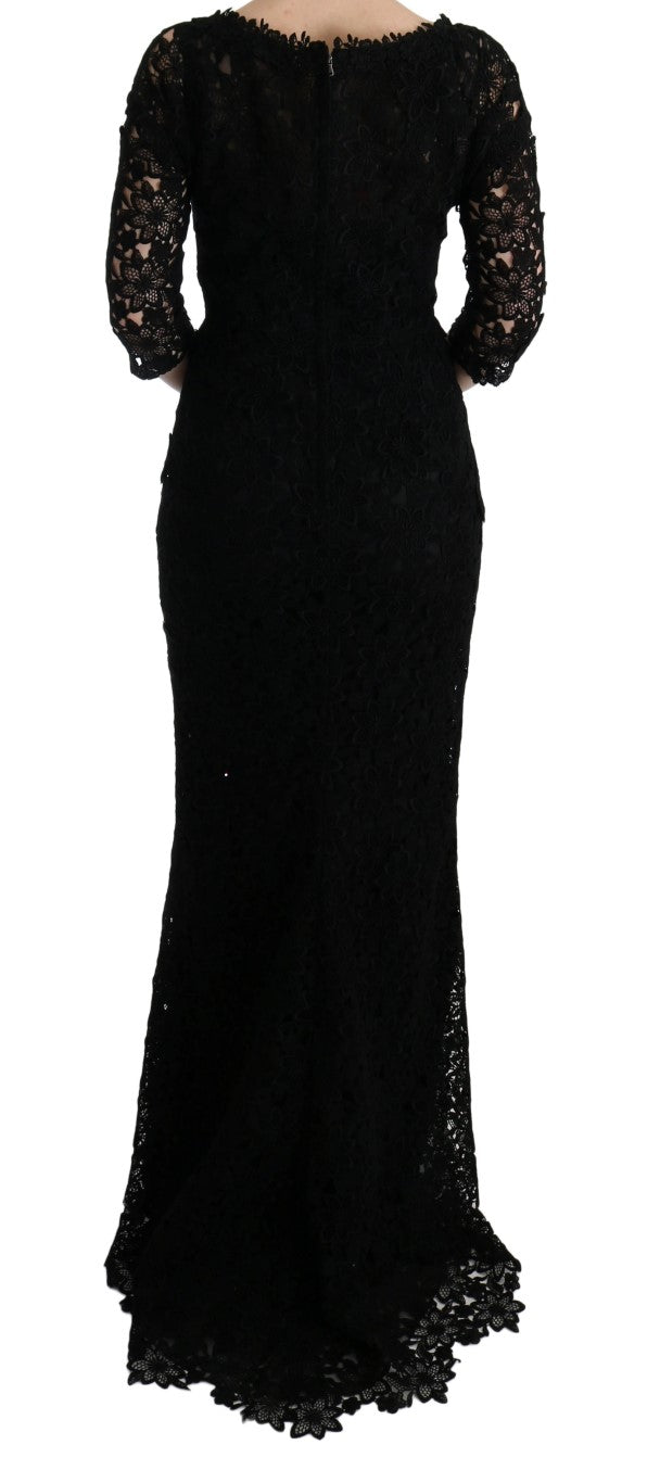 Dolce & Gabbana Black Long Dress for Women detail view