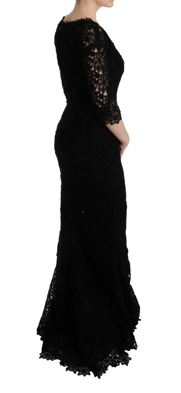 Dolce & Gabbana Black Long Dress for Women side view