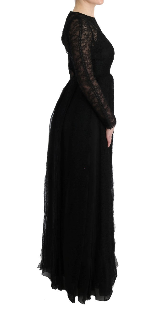 Dolce & Gabbana Black Long Dress for Women side view