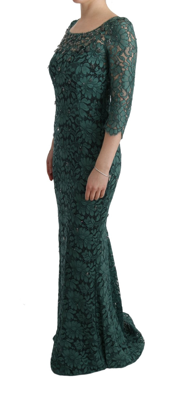 Dolce & Gabbana Green Long Dress for Women alternate view