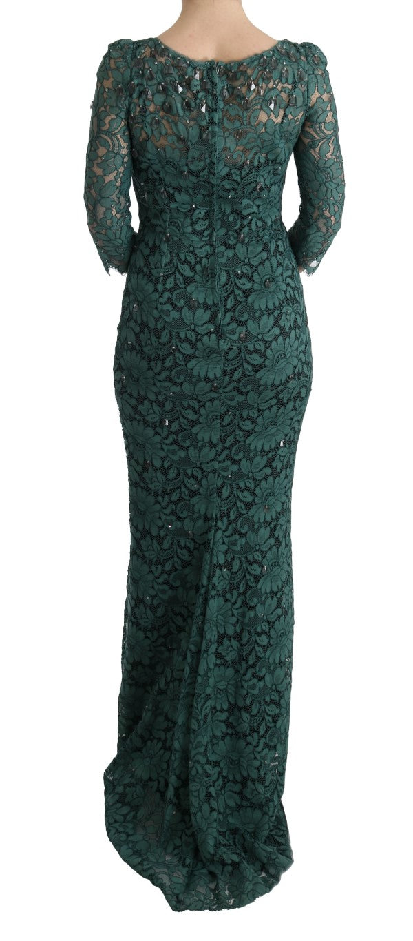 Dolce & Gabbana Green Long Dress for Women detail view