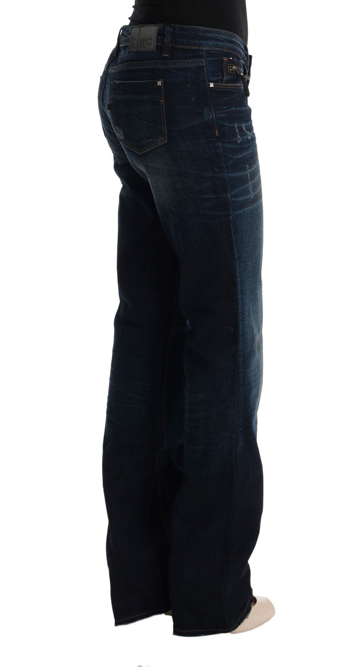 Costume National Blue Skinny Jeans for Women side view