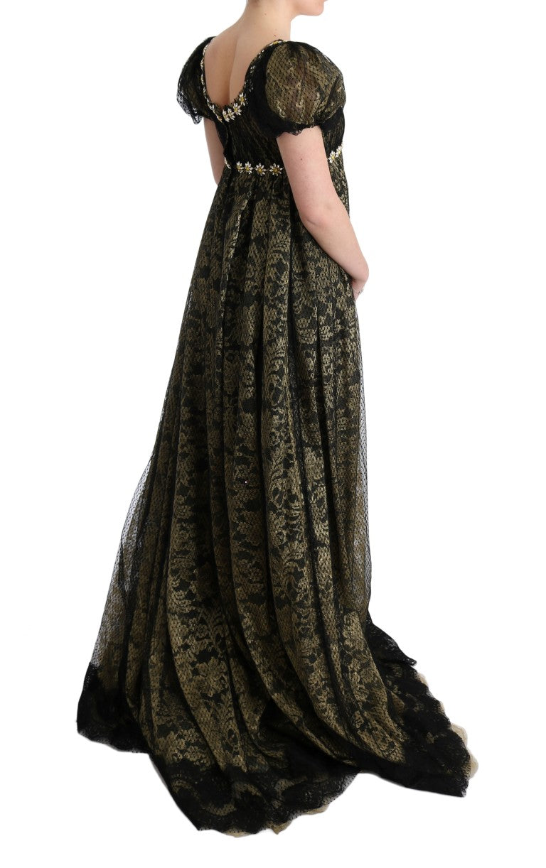 Dolce & Gabbana Black Long Dress for Women side view