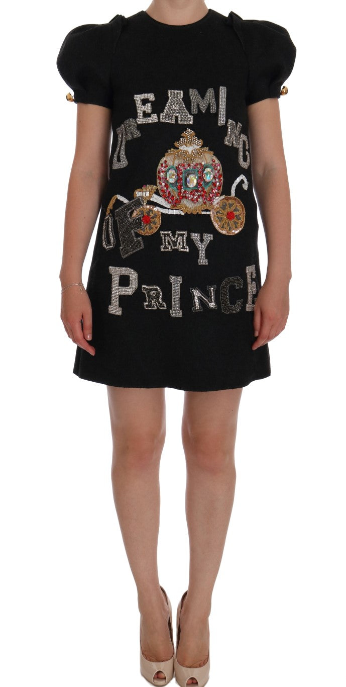 Robe grise à cristaux Dolce & Gabbana « Dreaming of My Prince »