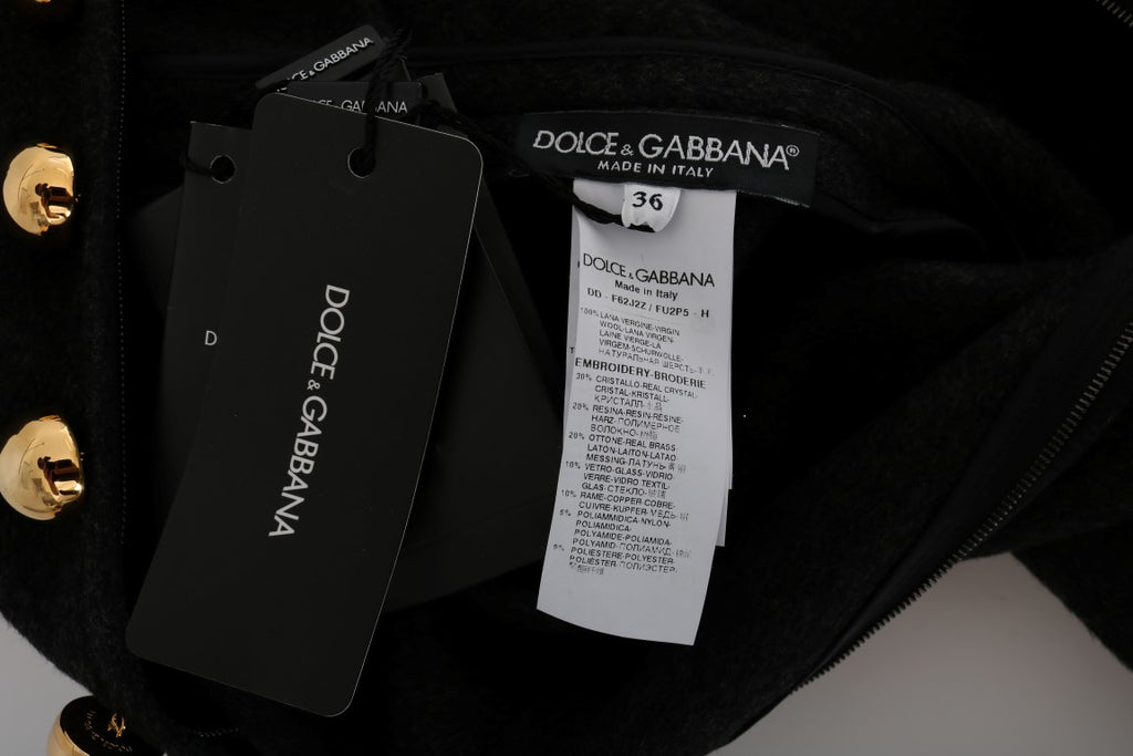 Robe grise à cristaux Dolce & Gabbana « Dreaming of My Prince »