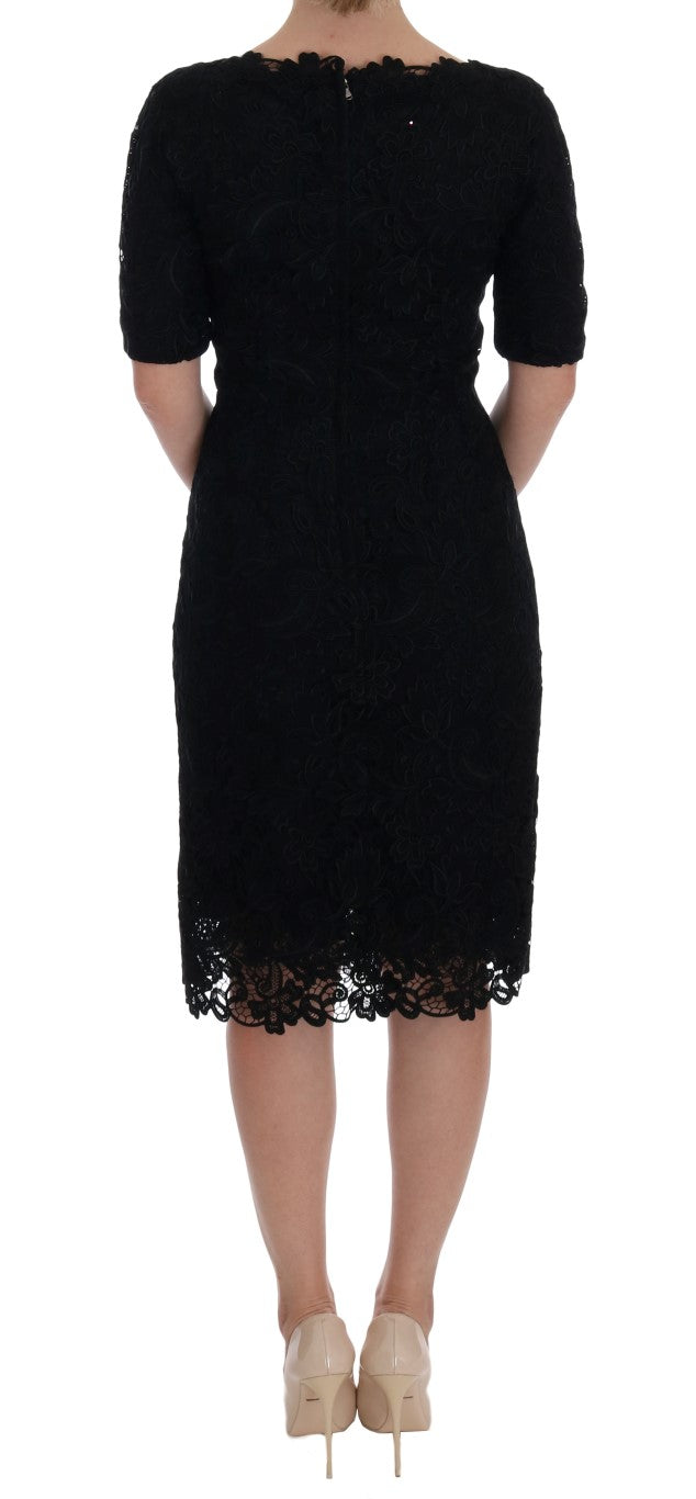 Dolce & Gabbana Black Midi Dress for Women detail view